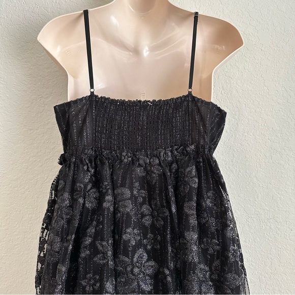 FREE PEOPLE All That Glitters Black Mini Dress NEW - Picture 5 of 7